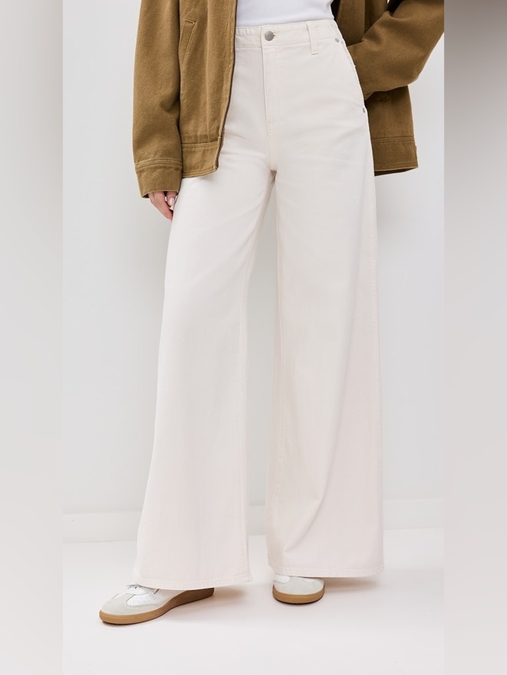 Madewell Wide Sweep Trouser White Jeans